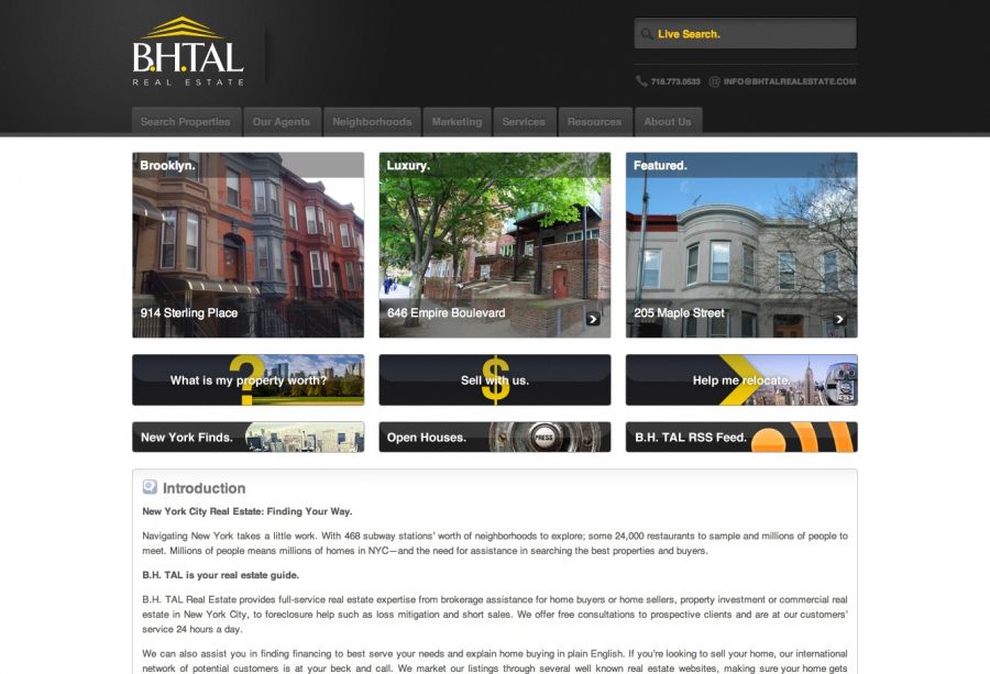 home page
