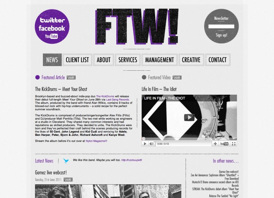 home page