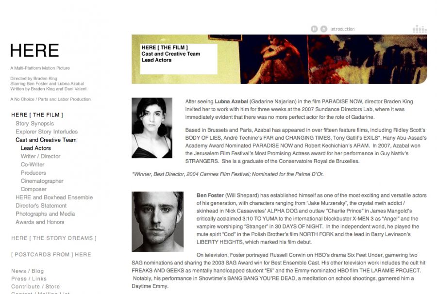 lead actors page