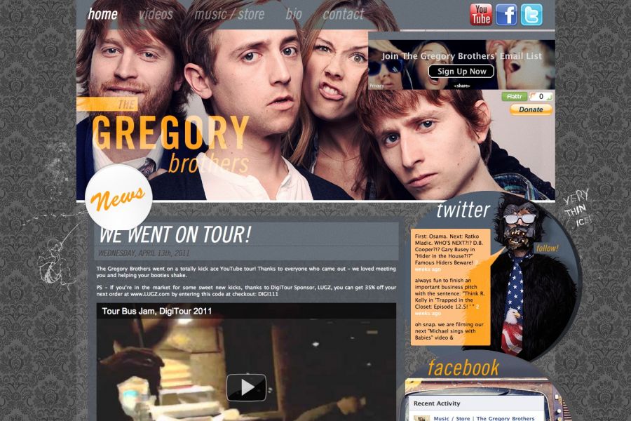 home page
