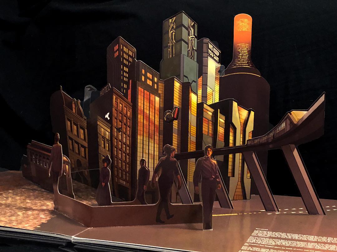 vinyl pop-up detail